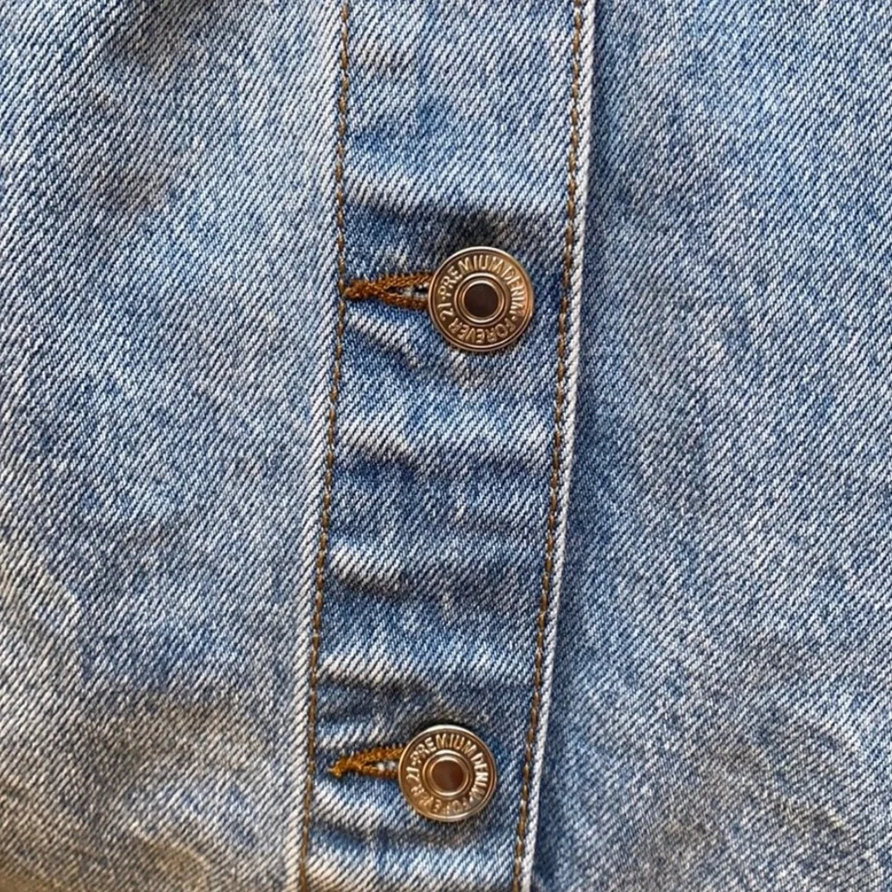 Denim Button Front Mini Skirt